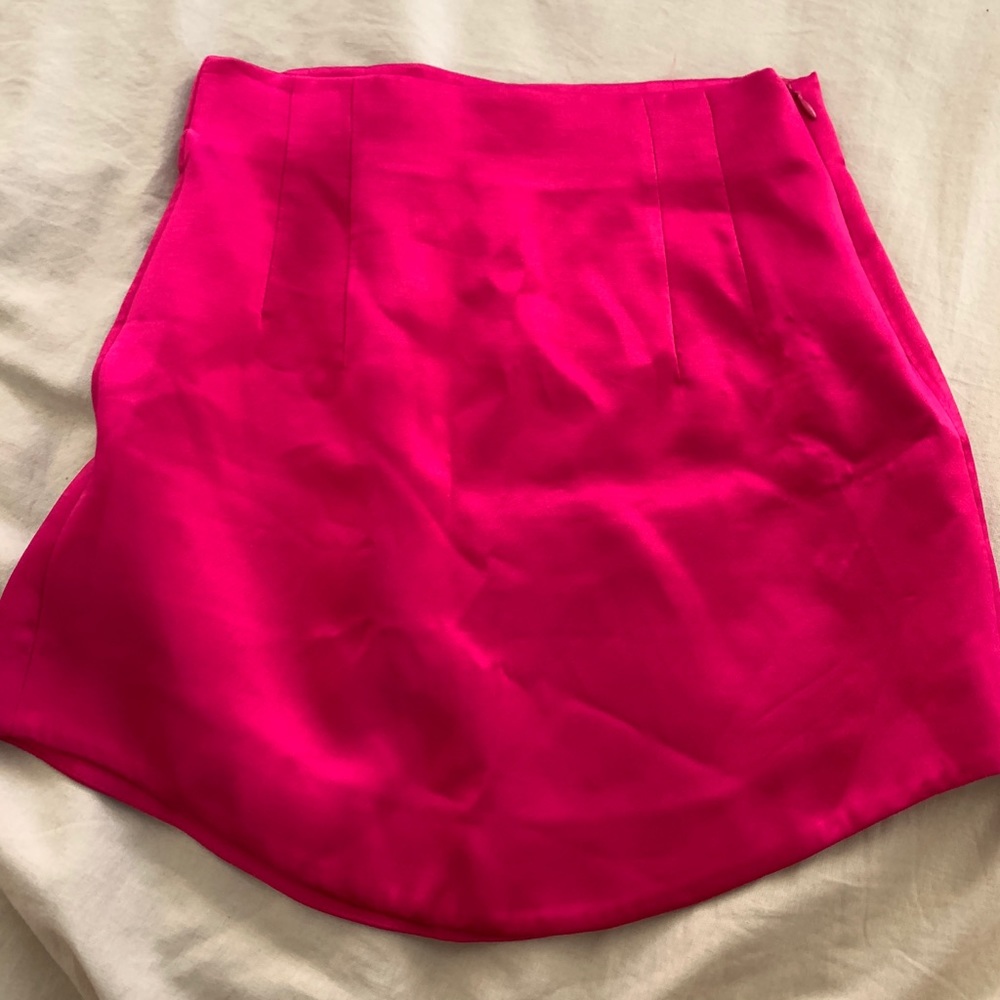 Zara Pink Satin Skirt